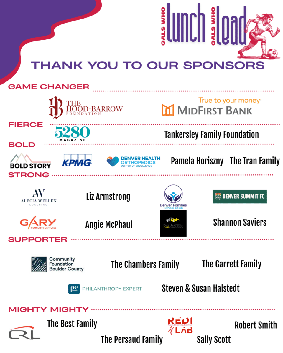 Thank you to our sponsors with a list of all sponsors from the 2025 Gals Breakfast