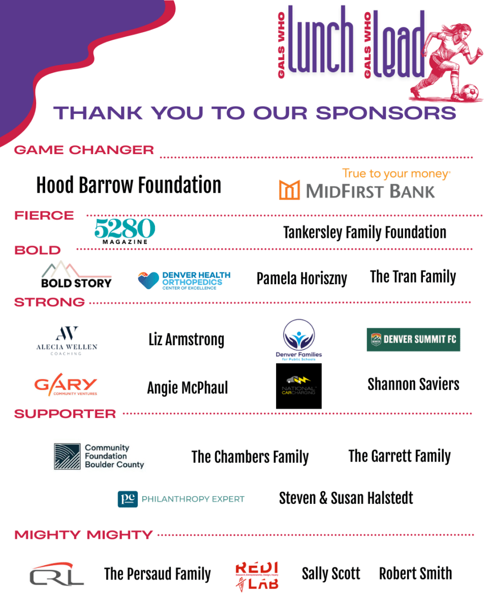 Thank you to our sponsors with a list of all sponsors from the 2025 Gals Breakfast